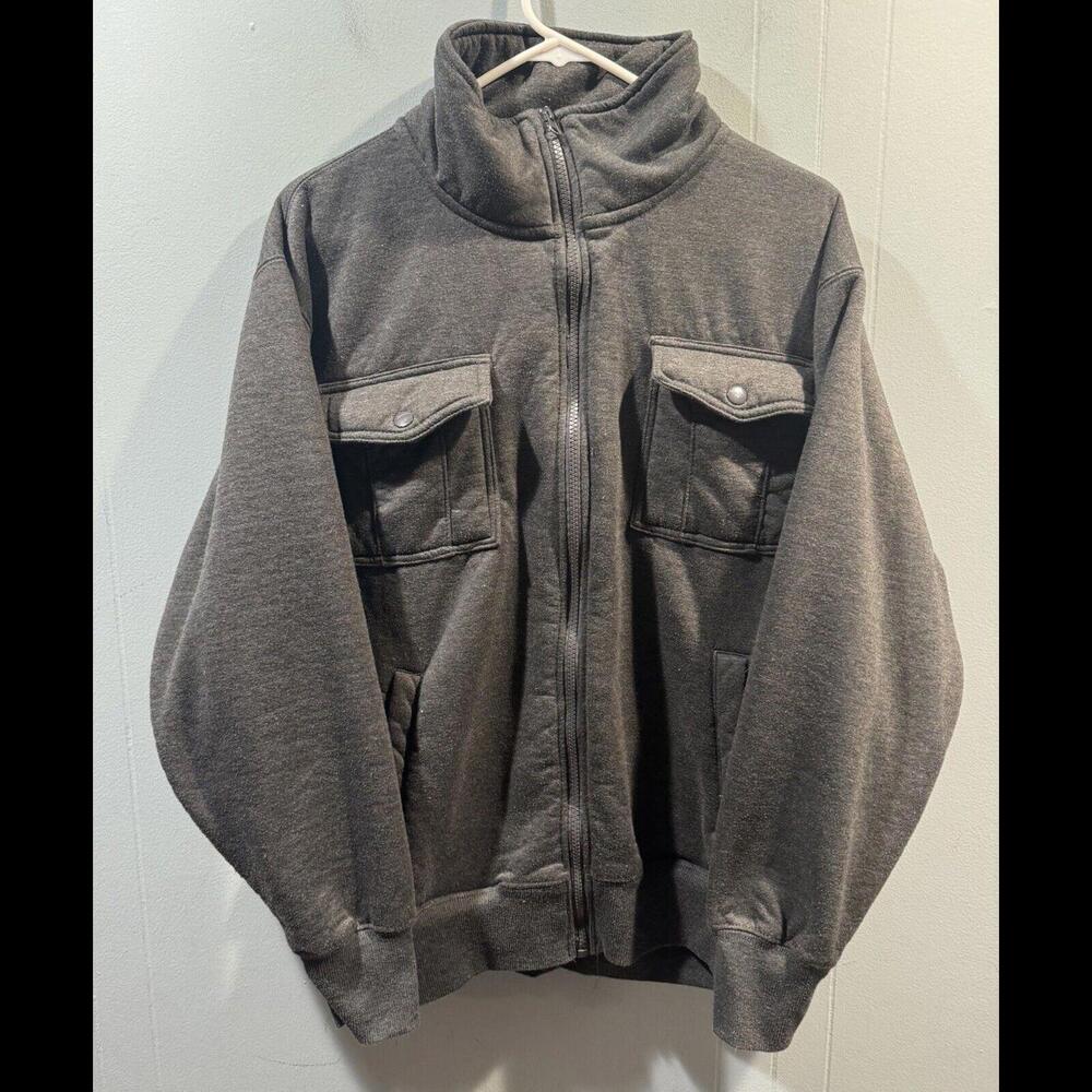 Mens CarGO Jacket, Size Large Gray Casual Warm Comfortable